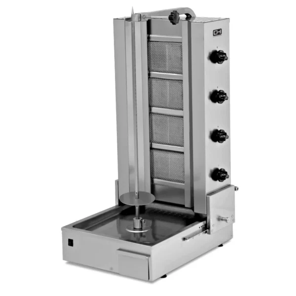 Asador de kebab Truxa 4 quemadores a gas